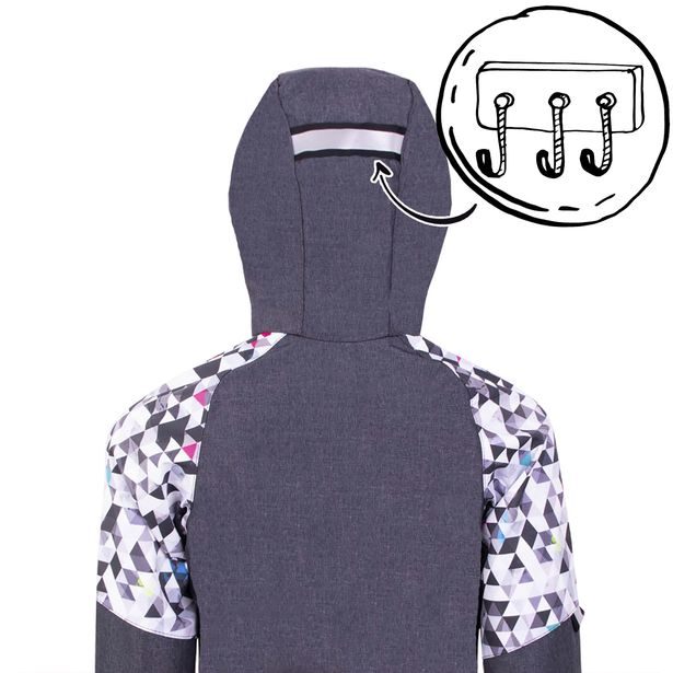 Unuo, Softshellová bunda s fleecem Street, Žíhaná antracitová, Metricon holka (fleece softshell jacket Street, melange anthracite, metricon girl)