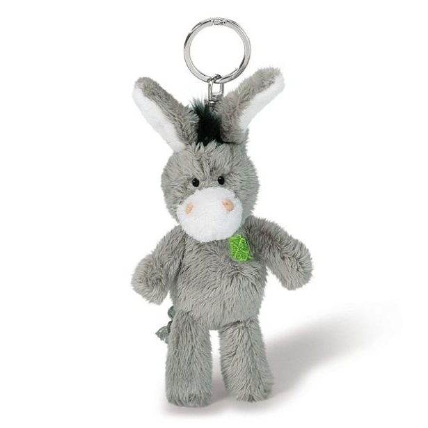 NICI klíčenka Osel 10cm se zeleným čtyřlístkem