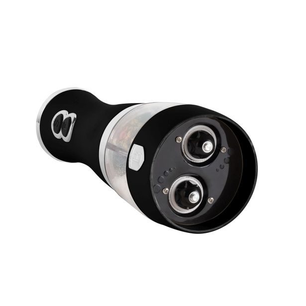 BERLINGERHAUS Mlýnek na pepř a sůl elektrický dvojitý Matte Black Collection LP-BH-260