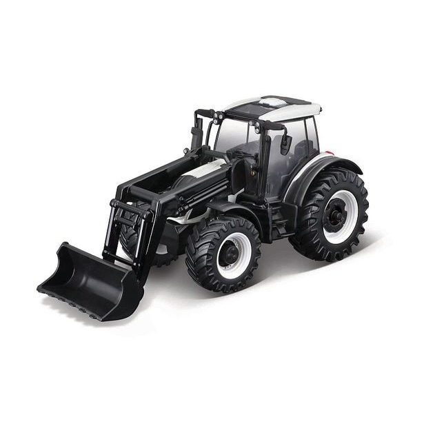 Bburago Bburago - FarmLand, Traktor s předním nakladačem na setrvačník, 10cm, assort