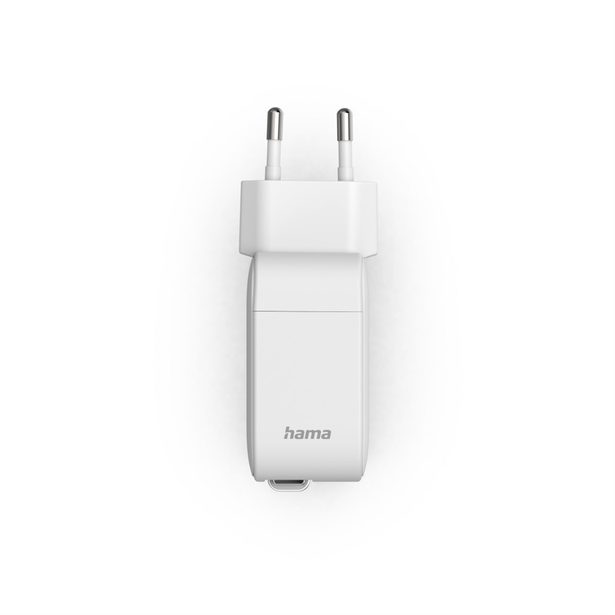 Hama rychlá USB nabíječka GaN 2x USB-C, PD 65 W, navíjecí kabel