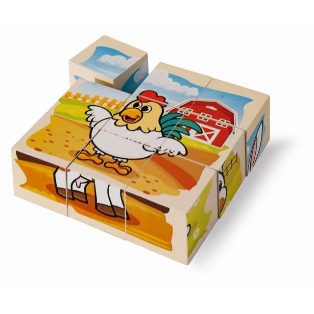 Kostky s obrázky zvířátek z farmy