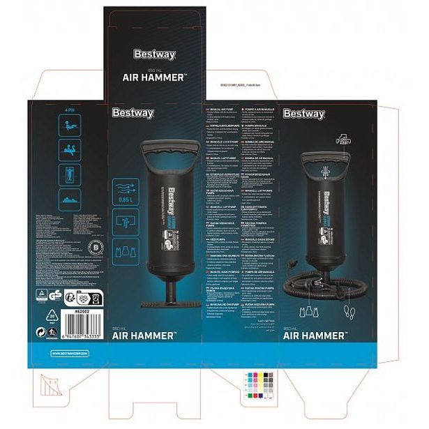 Bestway Pumpa - ruční, 30cm (850 ml)