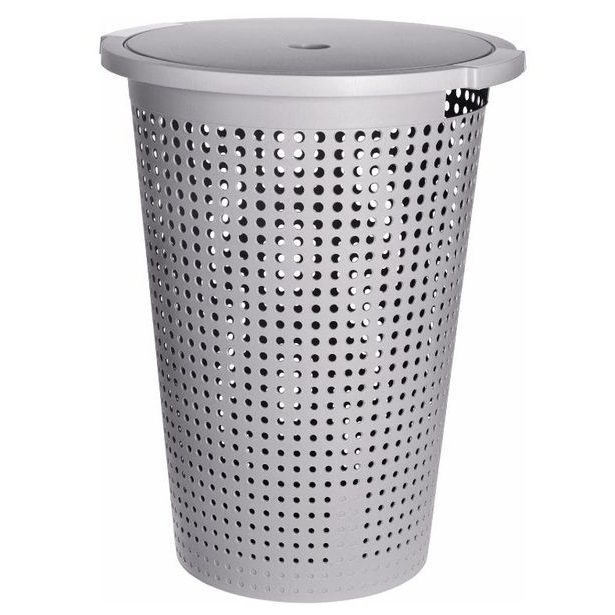 EXCELLENT HOUSEWARE Koš na prádlo s víkem 35 l 40 x 52 cm šedý KO-Y54231170seda