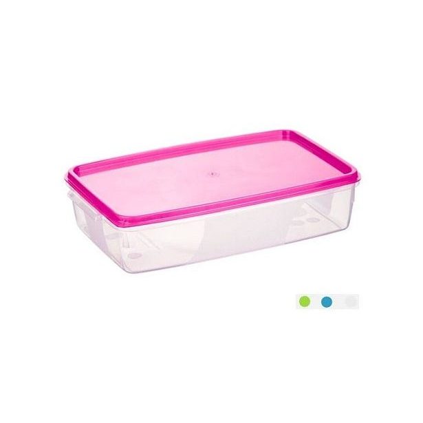 dóza 1,00l 21,0x14,0x 5,50cm, MIX barev, obd., pružné víko, plast