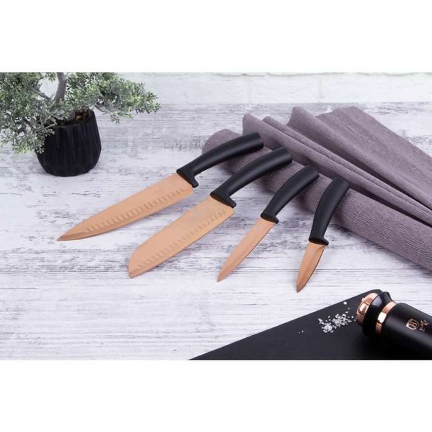 BERLINGERHAUS Sada nožů s nepřilnavým povrchem 4 ks Rosegold Metallic Line BH-2385