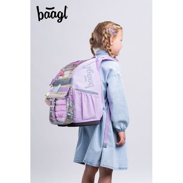 BAAGL SET 5 Zippy Lavender: aktovka, penál, sáček, zástěra, peněženka