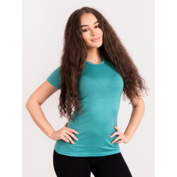 Unuo, Dámské merino triko s krátkým rukávem Nature, Aqua