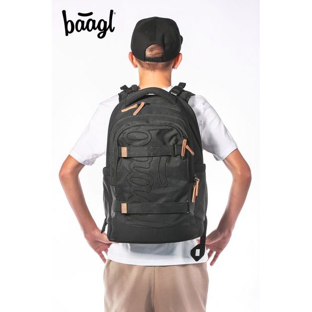 BAAGL SET 3 Skate max Darkness: batoh, penál, sáček