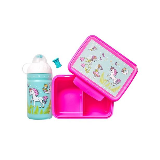 SET Jednorožec a víly - zdravá láhev/zdravá sváča