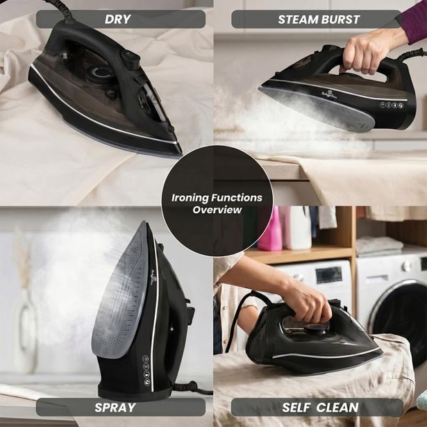 BERLINGERHAUS Žehlička napařovací 2200 W Matte Black Collection BH-9930