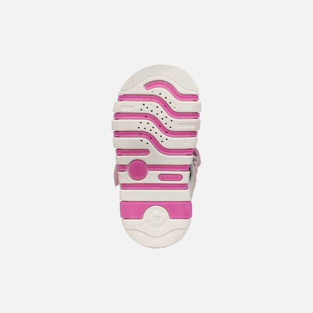 Růžové dívčí tenisky pro první krůčky Geox Sandal Iupidoo Gir
