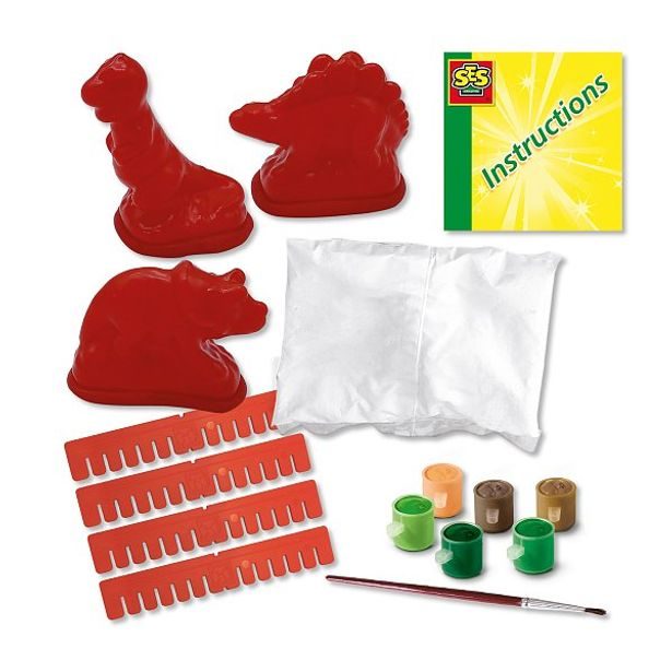 Sadrový trojkomplet - dinosaury