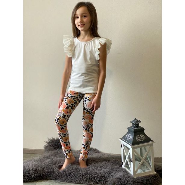 Triko s tylovým rukávkem bílé