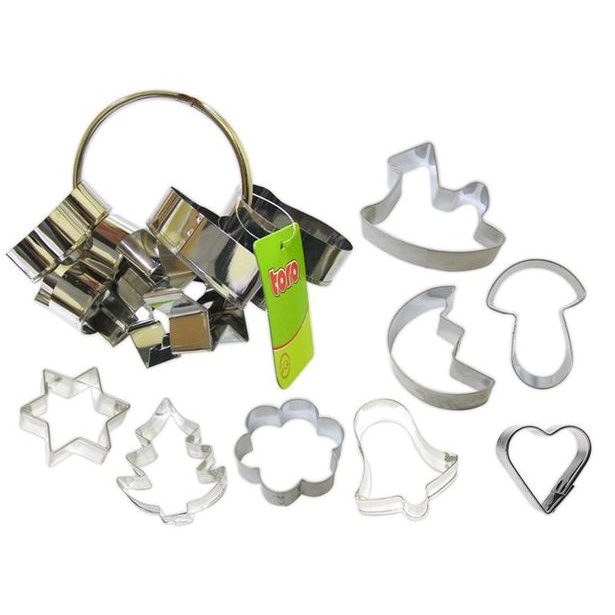 TORO Vykrajovátka na cukroví 8 ks, nerez_hamashop