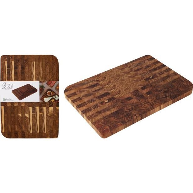 EXCELLENT HOUSEWARE Prkénko servírovací a krájecí teakové dřevo 40 x 28 x 20 cm KO-210001280