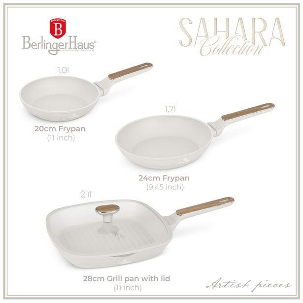 BERLINGERHAUS Sada pánví s titanovým povrchem 4 ks Sahara Nordic Collection BH-8323