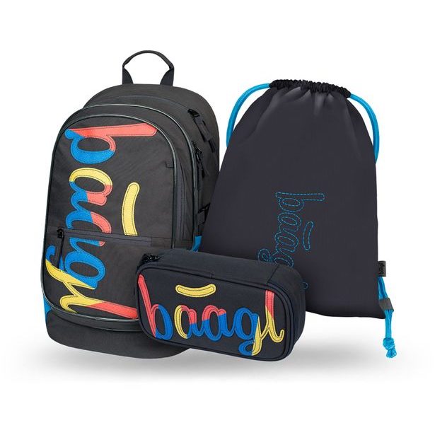 BAAGL SET 3 Core Logo mix: batoh, penál, sáček