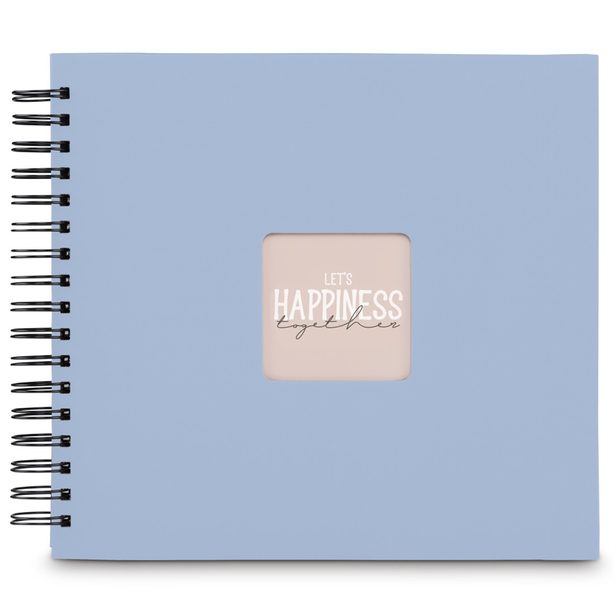 Hama album klasické spirálové FINE ART 28x24 cm, 50 stran, lagoon, černé listy