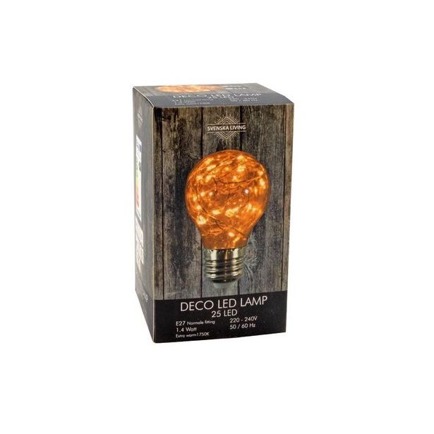 SVENSKA LIVING ŽÁROVKA DEKORAČNÍ TEPLÁ LED E27 A60 ŽLUTÁ_hamashop