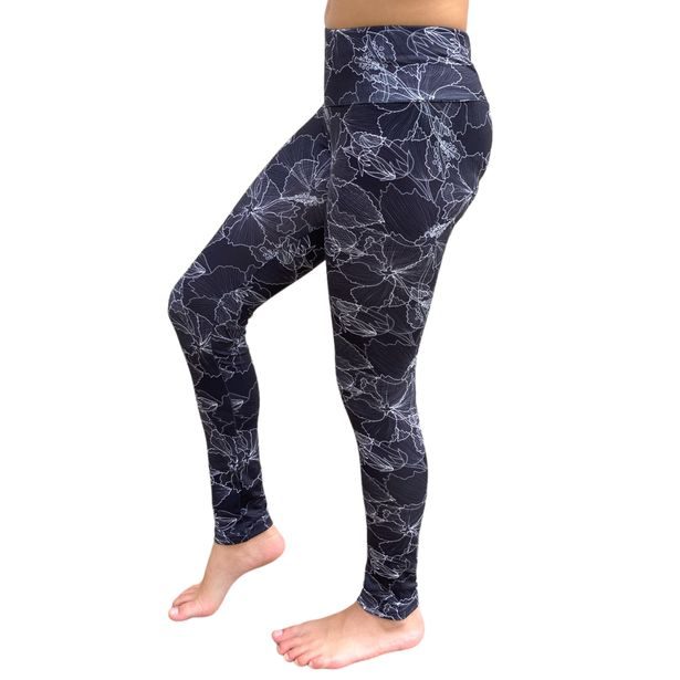 Dívčí funkční legíny - Květiny