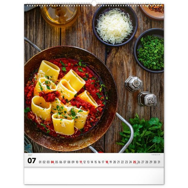 NOTIQUE Nástěnný kalendář Gourmet 2027, 48 x 56 cm