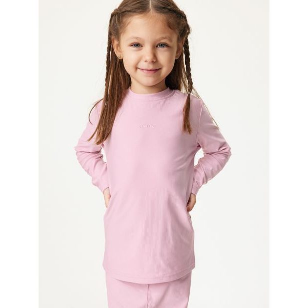 Unuo Dětské termo triko s dlouhým rukávem, Růžová