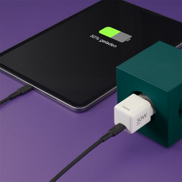 Hama rychlá USB nabíječka, USB-C PD/QC 30 W, super-mini