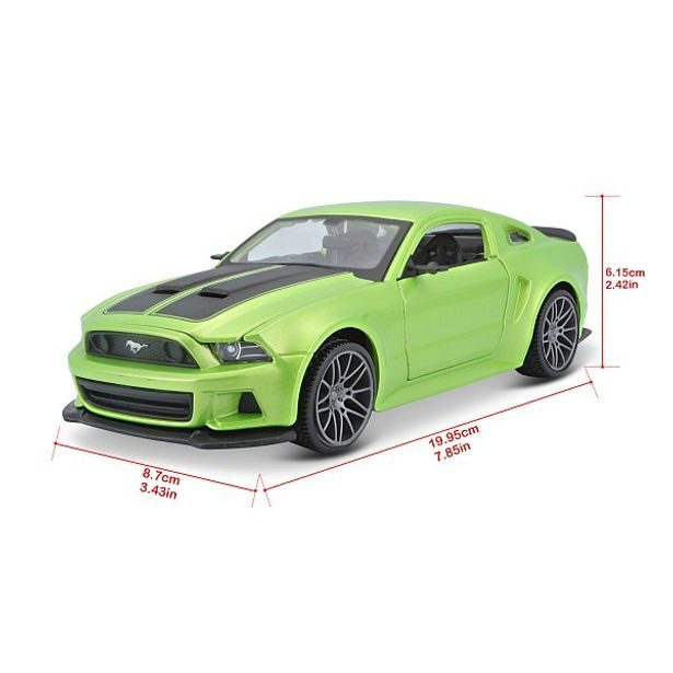 Maisto Maisto - 2014 Ford Mustang Street Racer, matná zelená, 1:24