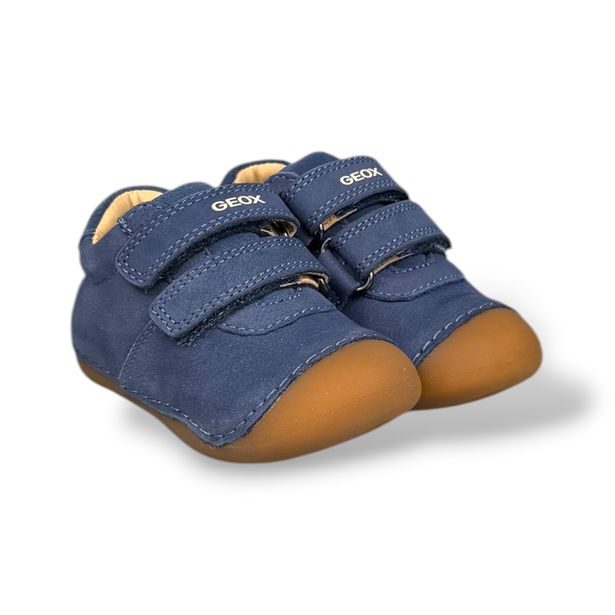 Tmavě modré chlapecké barefoot boty pro první kroky Geox Tutim
