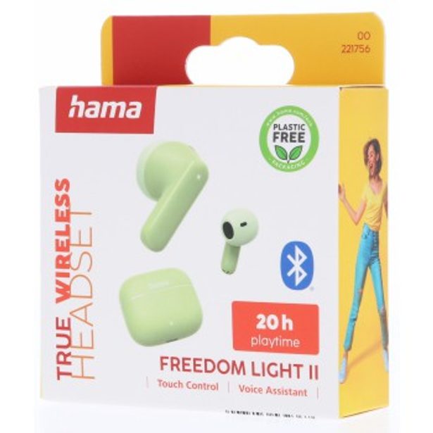 Hama Bluetooth sluchátka Freedom Light II, pecky, zelená