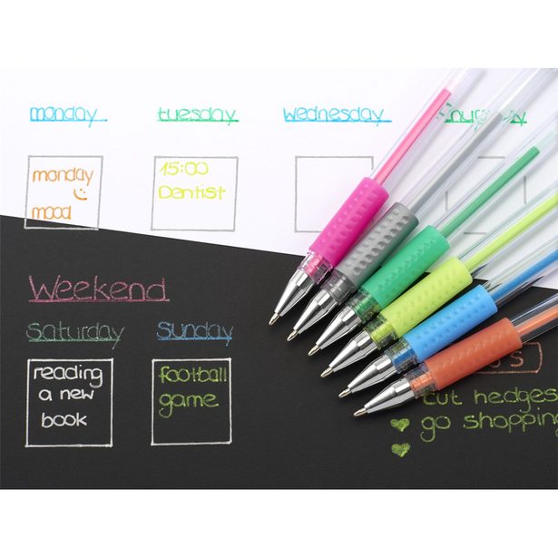 Hama gelové kuličkové pero Glitter and Classic - set 6 barev