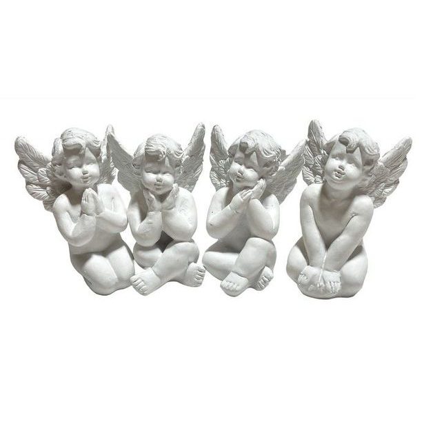 dekorace ANDĚL zasněný, 3,5x2,5cm, v.5cm, polyresin