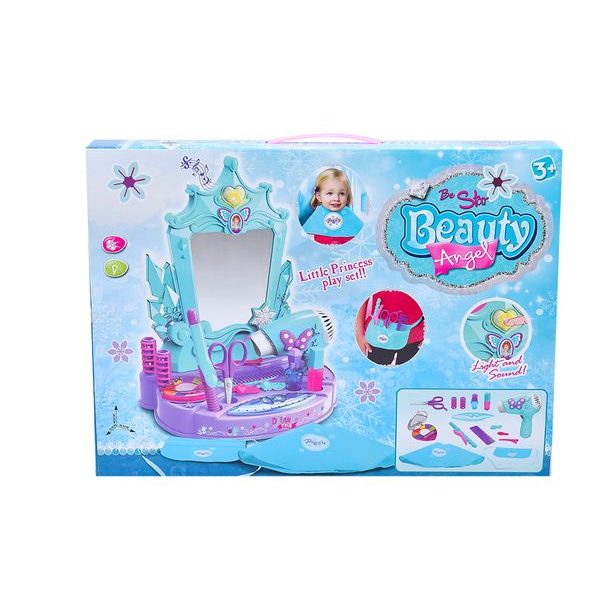 Kadeřnické zrcadlo s příslušenstvím