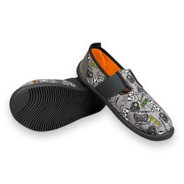 Chlapecké BAREFOOT domácí obuv Befado Softer - šedé game