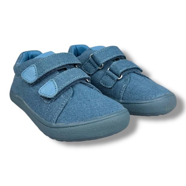 Dětské plátěné BAREFOOT tenisky Protetika světle modré