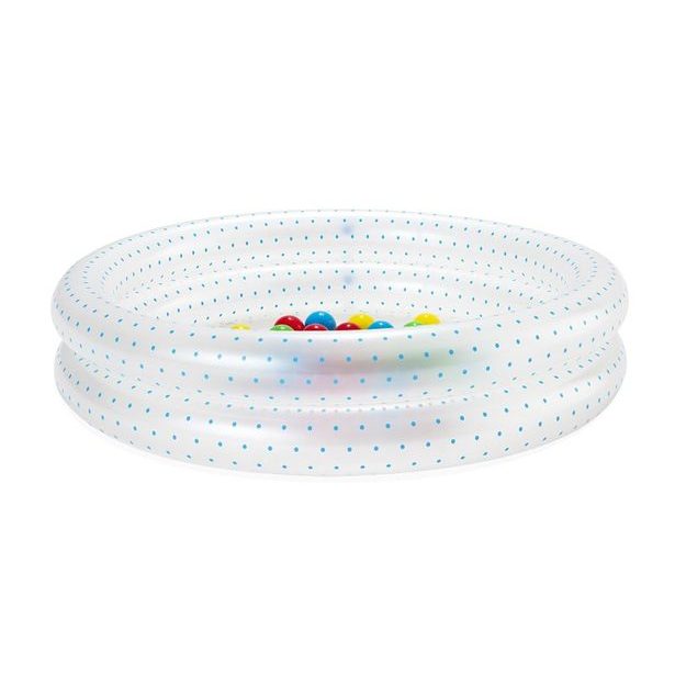 Bazén s míčky (50ks), průměr 91cm – mix 2 barvy (růžová, modrá)
