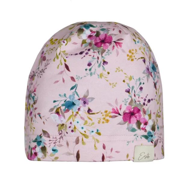 ESITO Jarní čepice Květinky - růžová