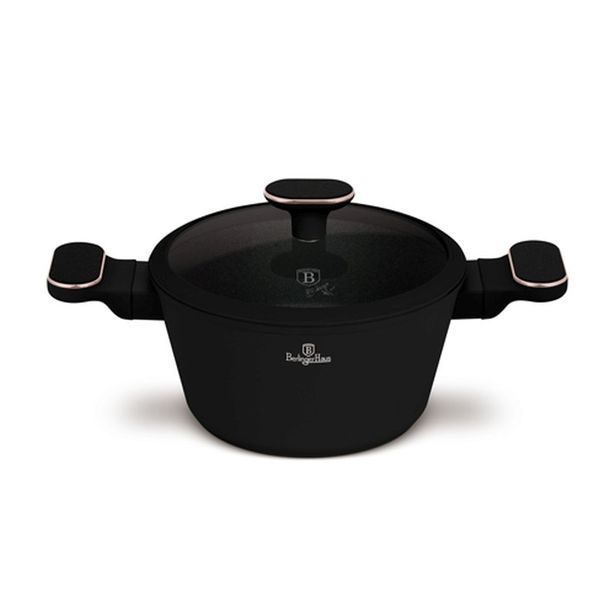 BERLINGERHAUS Kastrol s titanovým povrchem a poklicí 20 cm Black Rose Collection LP-BH-251