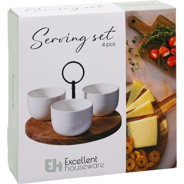 EXCELLENT HOUSEWARE Servírovací sada na pochutiny 4 ks KO-210001720