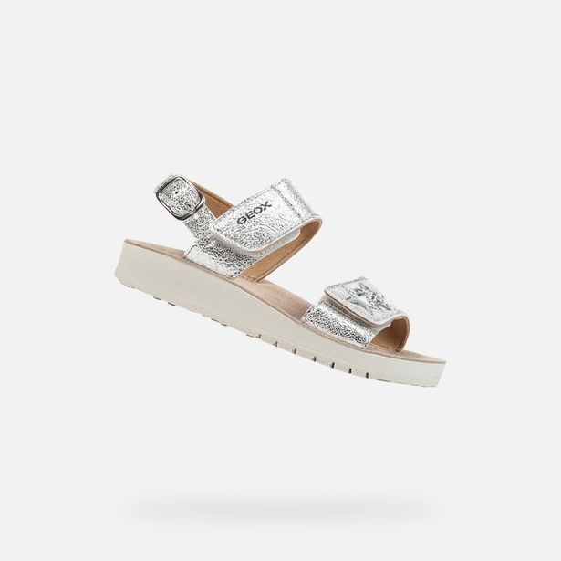 Stříbrné dívčí sandály Geox Sandal Costarei