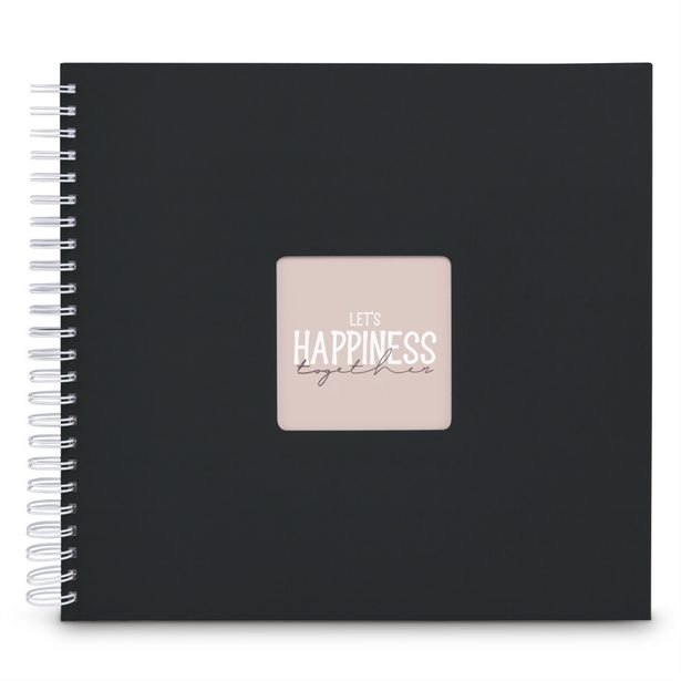 Hama album klasické spirálové FINE ART 36x32 cm, 50 stran, nová černá, bílé listy