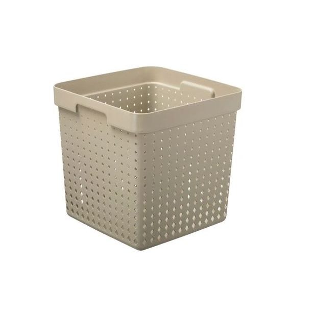 košík SEOUL XL, 30x30x30cm-sv.béžový, plast