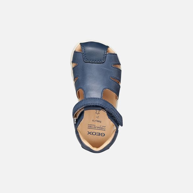 Tmavě modré chlapecké barefoot sandály Geox Sandal Steppieup B