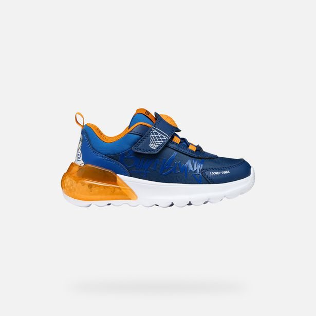 Tmavě modré chlapecké svítící tenisky Geox Activart Illuminus