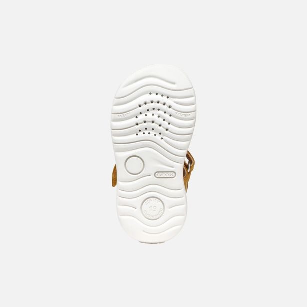 Žluté chlapecké sandály pro první kroky Geox Sandal Macchia