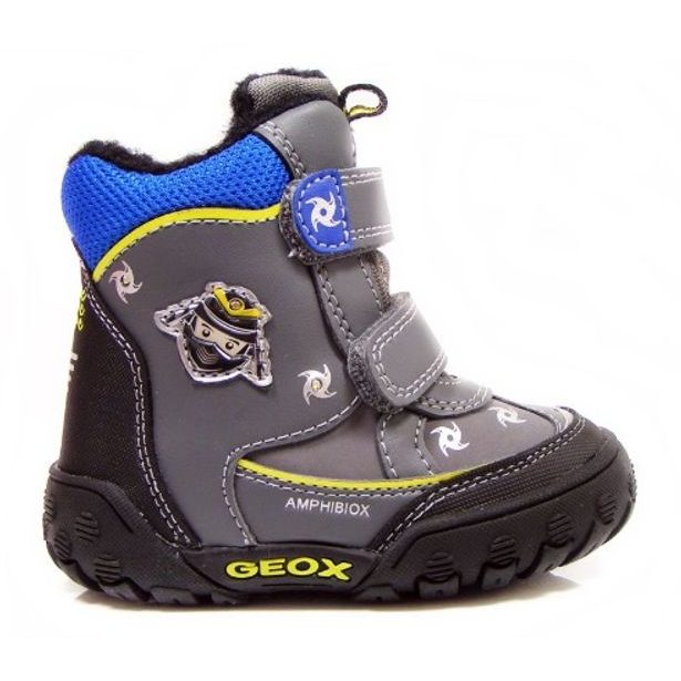 GEOX detské topánky B GULP B BOY ABX DK GREY/YELLOW