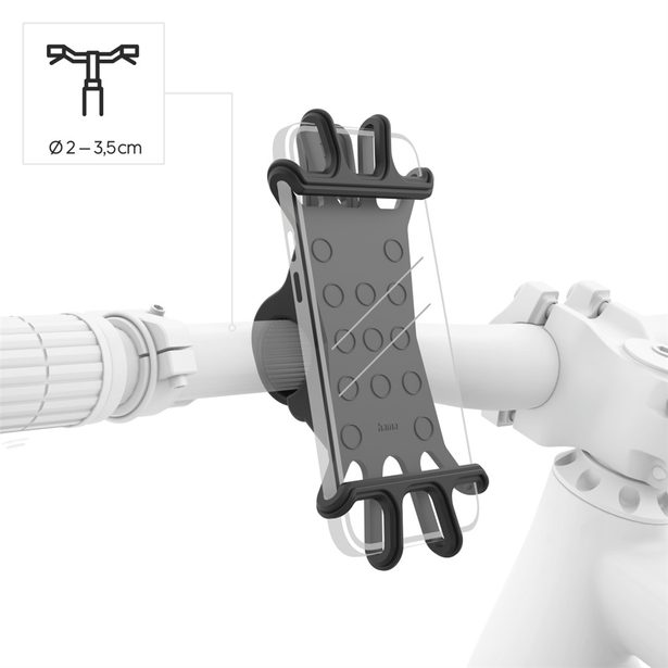 Hama Flexible, držák mobilu na řídítka jízdního kola, pro zařízení s šířkou 6-8 cm a výškou 13-15 cm