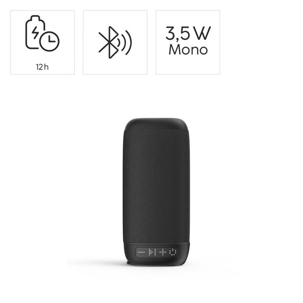 Hama Tube 4.0, Bluetooth reproduktor, 3,5 W, AUX-in, USB-C, černý