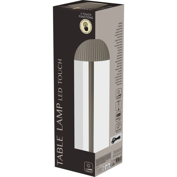 HOMESTYLING Stolní LED lampa 36 cm taupe šedá KO-ANC000730
